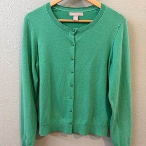 Banana Republic Green Button-Up Cardigan
